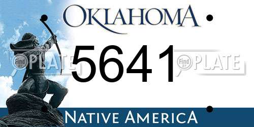 5641 Oklahoma License Plate