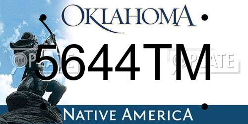 5644TM Oklahoma License Plate