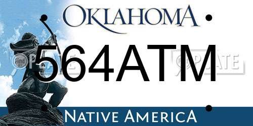 564ATM Oklahoma License Plate