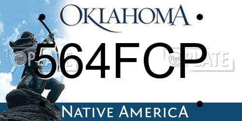 564FCP Oklahoma License Plate