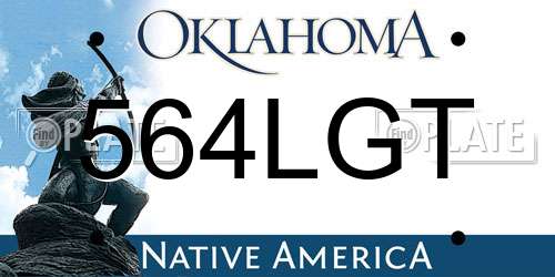 564LGT Oklahoma License Plate