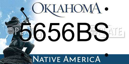5656BS Oklahoma License Plate