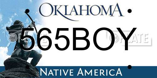 565BOY Oklahoma License Plate