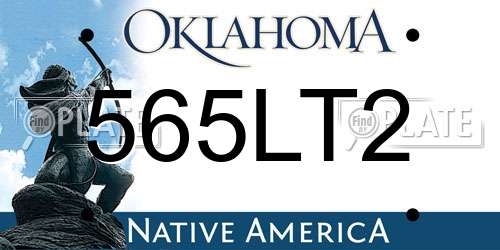 565LT2 Oklahoma License Plate