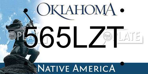 565LZT Oklahoma License Plate