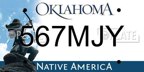 567MJY Oklahoma License Plate