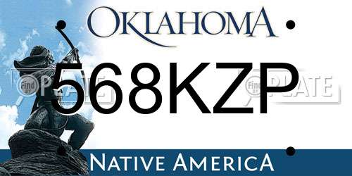 568KZP Oklahoma License Plate