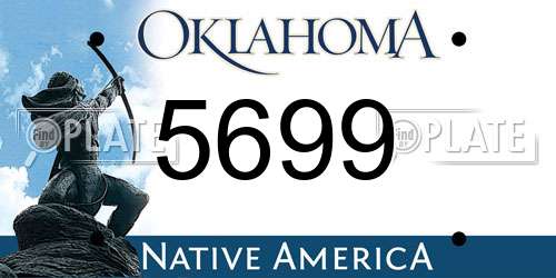 5699 Oklahoma License Plate
