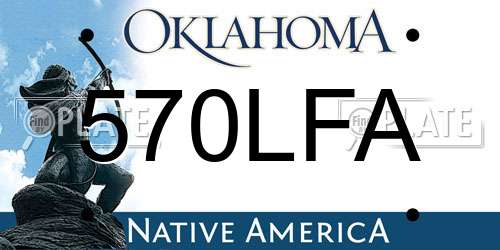 570LFA Oklahoma License Plate