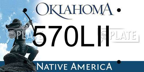 570LII Oklahoma License Plate