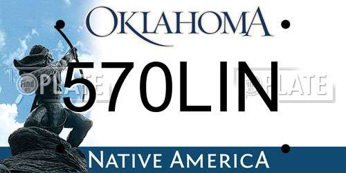 570LIN Oklahoma License Plate