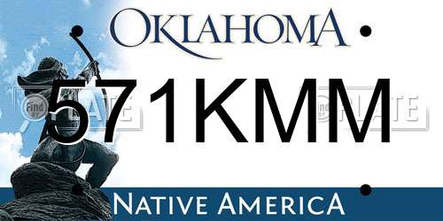 571KMM Oklahoma License Plate
