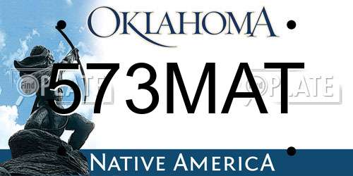 573MAT Oklahoma License Plate