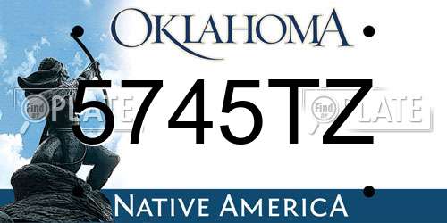 5745TZ Oklahoma License Plate