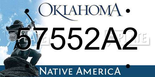 57552A2 Oklahoma License Plate