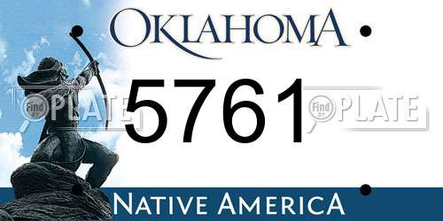 5761 Oklahoma License Plate