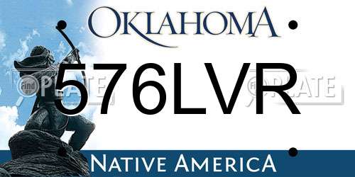 576LVR Oklahoma License Plate