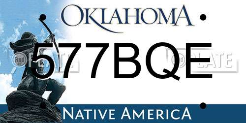 577BQE Oklahoma License Plate