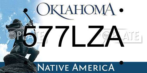577LZA Oklahoma License Plate