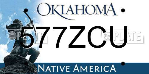 577ZCU Oklahoma License Plate