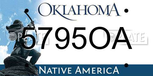 5795OA Oklahoma License Plate