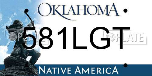 581LGT Oklahoma License Plate