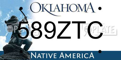 589ZTC Oklahoma License Plate