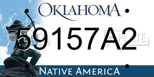 59157A2 Oklahoma License Plate