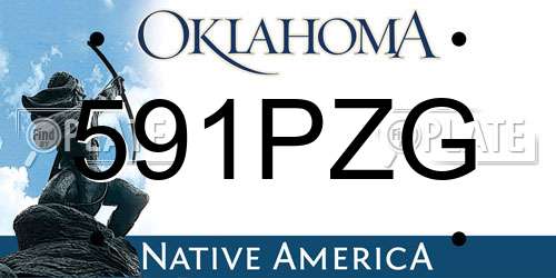 591PZG Oklahoma License Plate