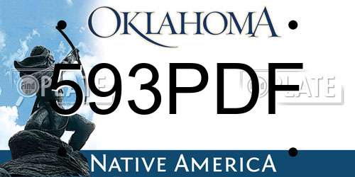 593PDF Oklahoma License Plate