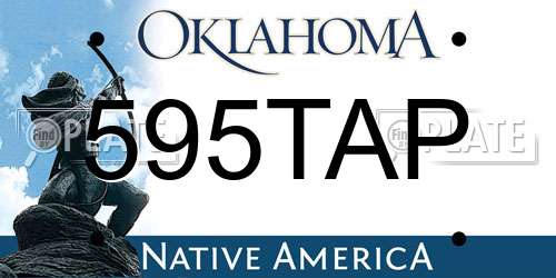 595TAP Oklahoma License Plate