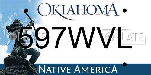 597WVL Oklahoma License Plate