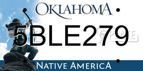 5BLE279 Oklahoma License Plate
