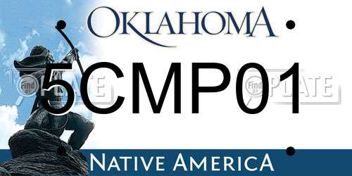 5CMP01 Oklahoma License Plate