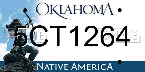 5CT1264 Oklahoma License Plate