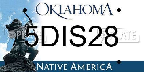 5DIS28 Oklahoma License Plate
