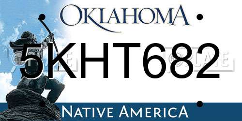 5KHT682 Oklahoma License Plate