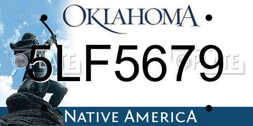 5LF5679 Oklahoma License Plate