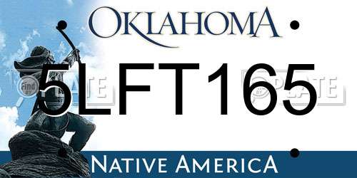 5LFT165 Oklahoma License Plate