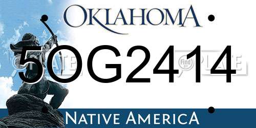 5OG2414 Oklahoma License Plate