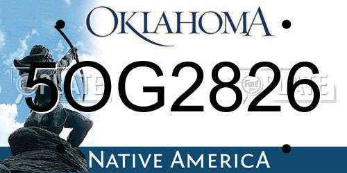 5OG2826 Oklahoma License Plate