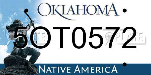 5OT0572 Oklahoma License Plate