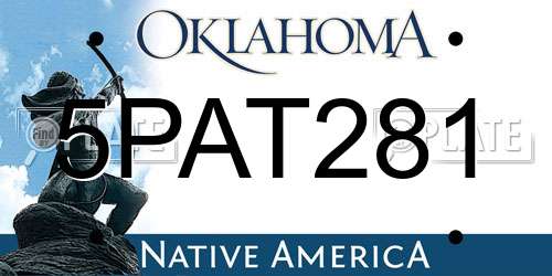 5PAT281 Oklahoma License Plate