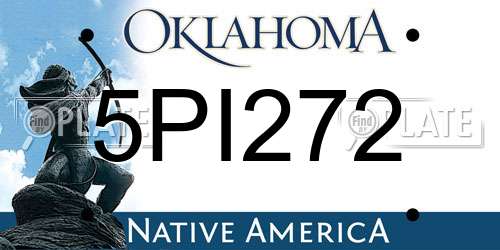 5PI272 Oklahoma License Plate
