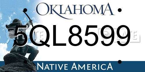 5QL8599 Oklahoma License Plate