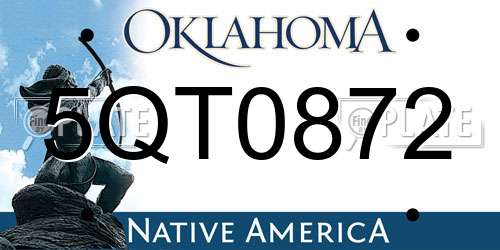5QT0872 Oklahoma License Plate
