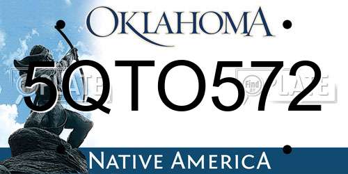 5QTO572 Oklahoma License Plate