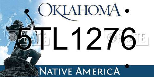 5TL1276 Oklahoma License Plate