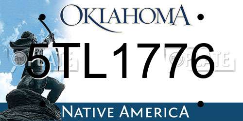5TL1776 Oklahoma License Plate