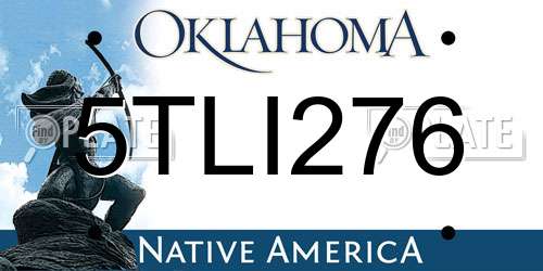 5TLI276 Oklahoma License Plate